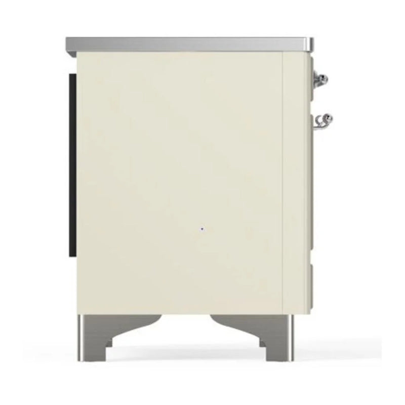 ILVE Majestic II 40" Induction Freestanding Range in Antique White with Chrome Trim, UMDI10NS3AWC