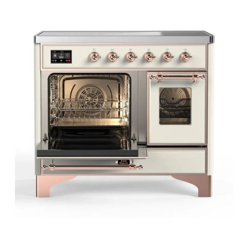 ILVE Majestic II 40" Induction Freestanding Range in Antique White with Copper Trim, UMDI10NS3AWP