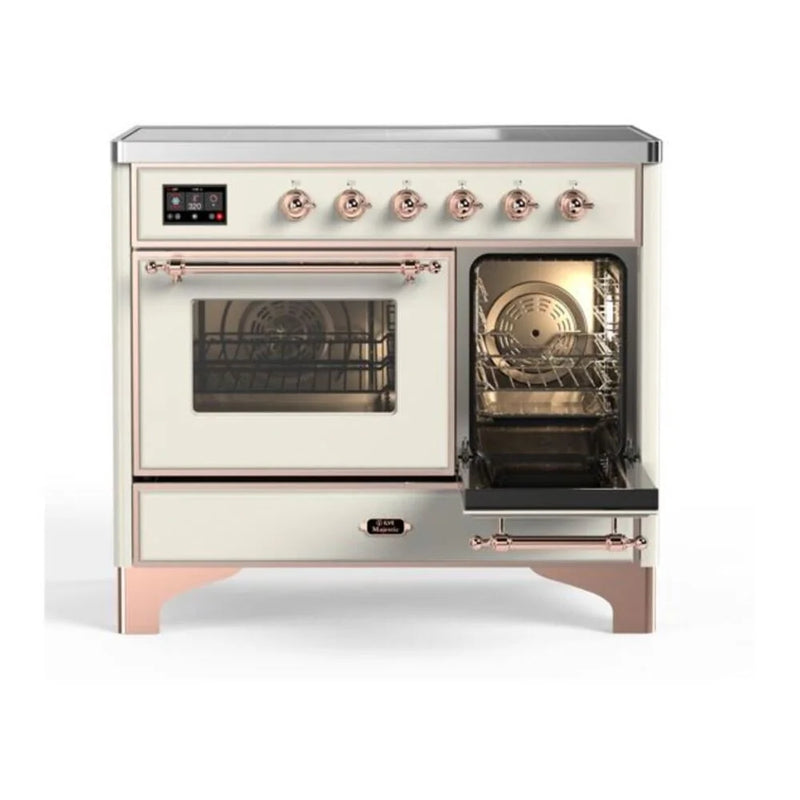 ILVE Majestic II 40" Induction Freestanding Range in Antique White with Copper Trim, UMDI10NS3AWP