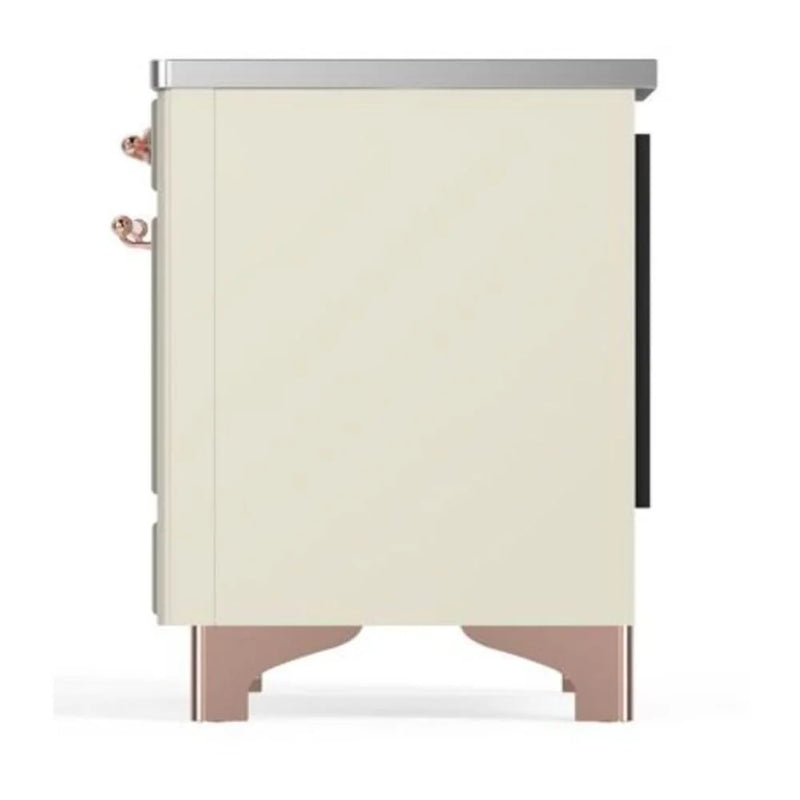 ILVE Majestic II 40" Induction Freestanding Range in Antique White with Copper Trim, UMDI10NS3AWP