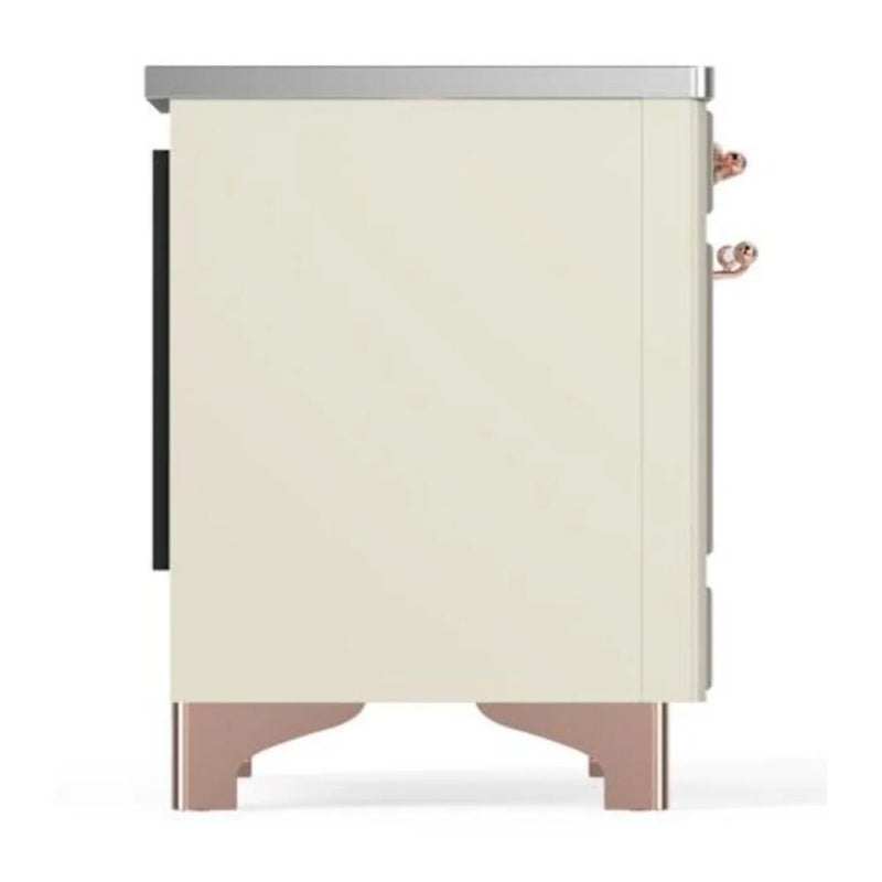 ILVE Majestic II 40" Induction Freestanding Range in Antique White with Copper Trim, UMDI10NS3AWP