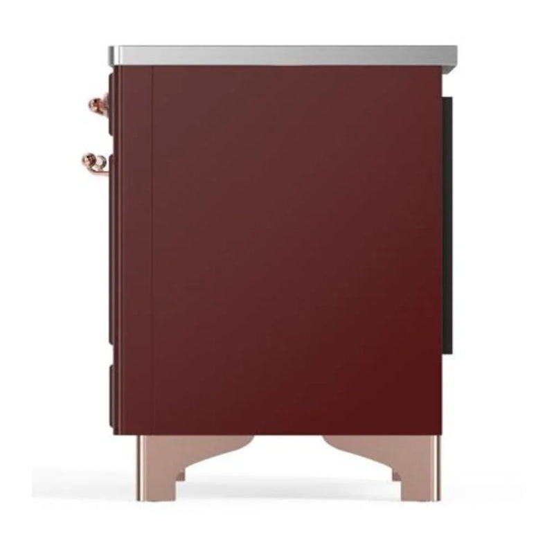 ILVE Majestic II 40" Electric Freestanding Range in Burgundy with Copper Trim, UMDI10NS3BUP