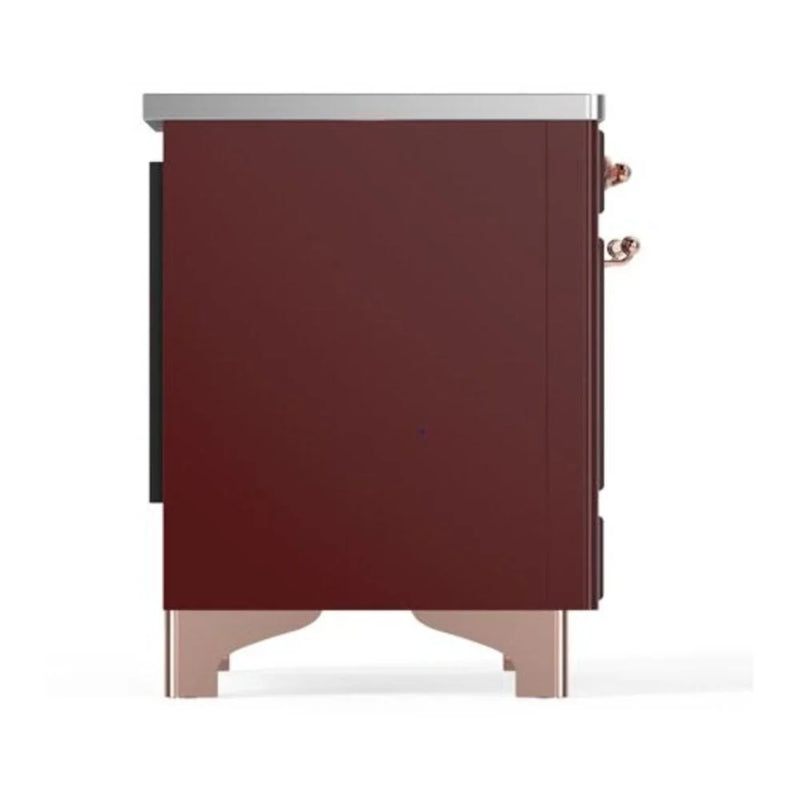 ILVE Majestic II 40" Electric Freestanding Range in Burgundy with Copper Trim, UMDI10NS3BUP