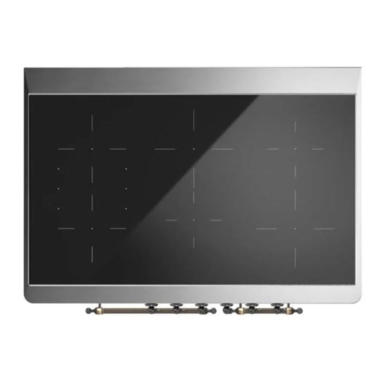 ILVE Majestic II 40" Induction Freestanding Range in Emerald Green with Burnished Trim, UMDI10NS3EGB