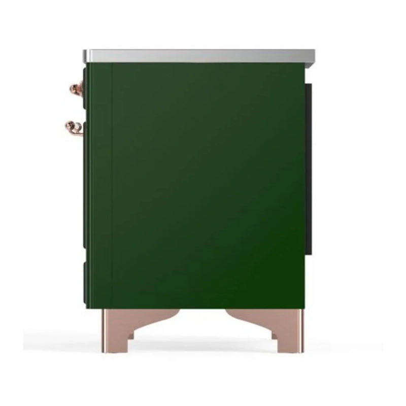 ILVE Majestic II 40" Induction Freestanding Range in Emerald Green with Copper Trim, UMDI10NS3EGP