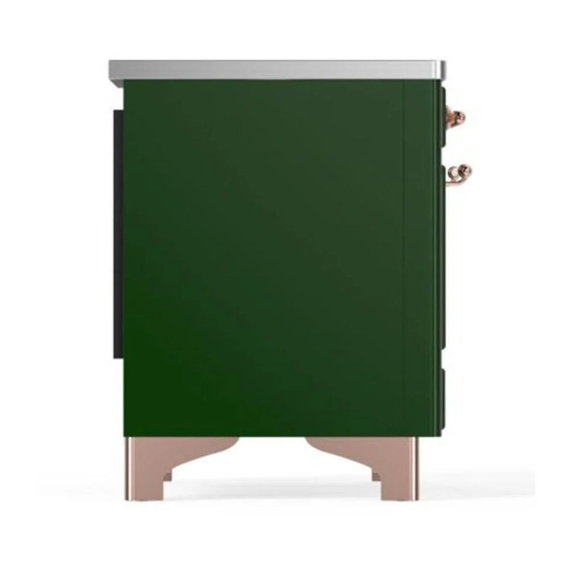 ILVE Majestic II 40" Induction Freestanding Range in Emerald Green with Copper Trim, UMDI10NS3EGP