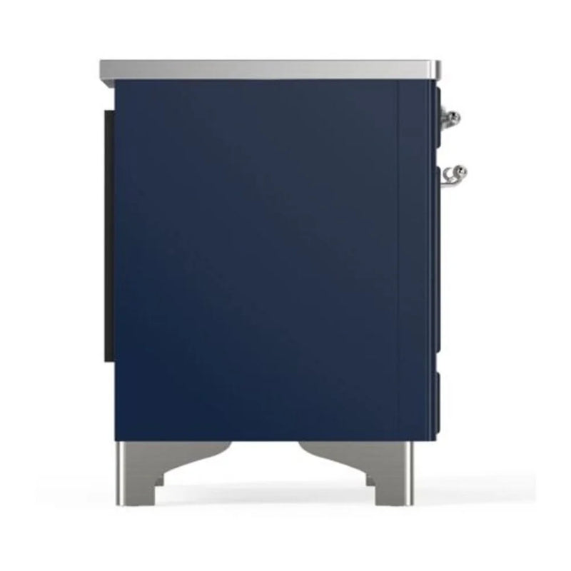 ILVE Majestic II 40" Induction Freestanding Range in Midnight Blue with Chrome Trim, UMDI10NS3MBC