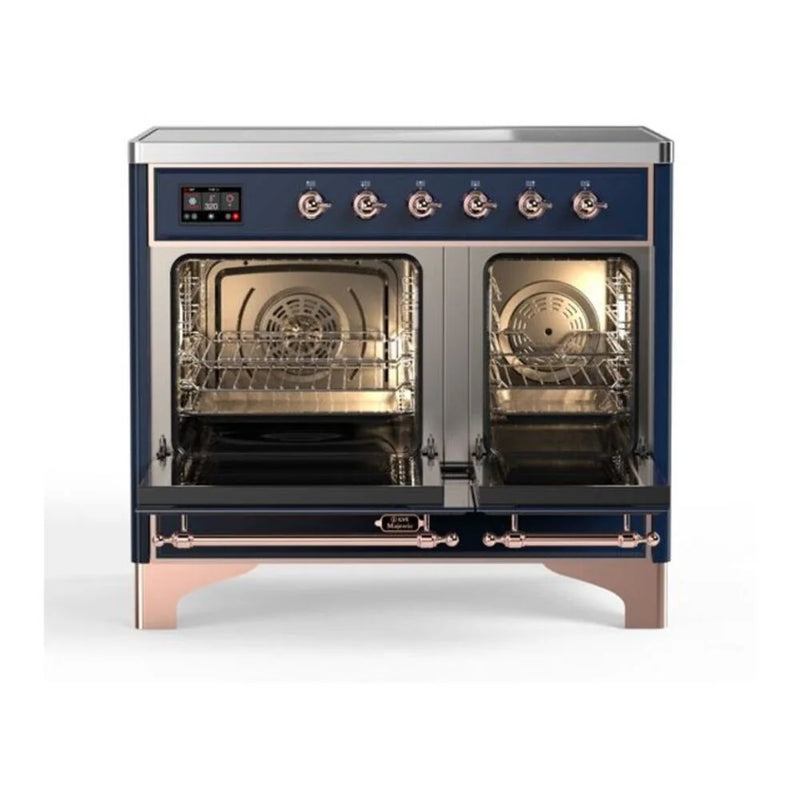 ILVE Majestic II 40" Induction Freestanding Range in Midnight Blue with Copper Trim, UMDI10NS3MBP