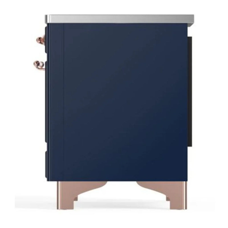 ILVE Majestic II 40" Induction Freestanding Range in Midnight Blue with Copper Trim, UMDI10NS3MBP