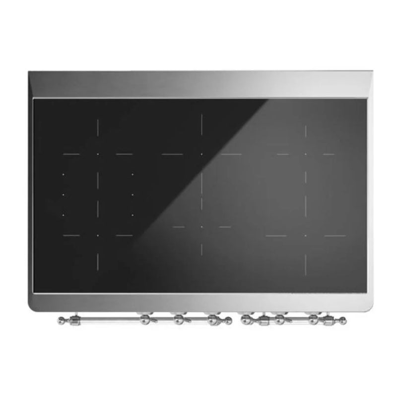 ILVE Majestic II 40" Induction Freestanding Range in Graphite Matte with Chrome Trim, UMDI10NS3MGC