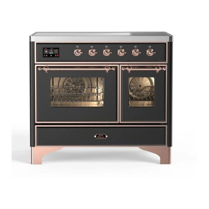 ILVE Majestic II 40" Induction Freestanding Range in Graphite Matte with Copper Trim, UMDI10NS3MGP