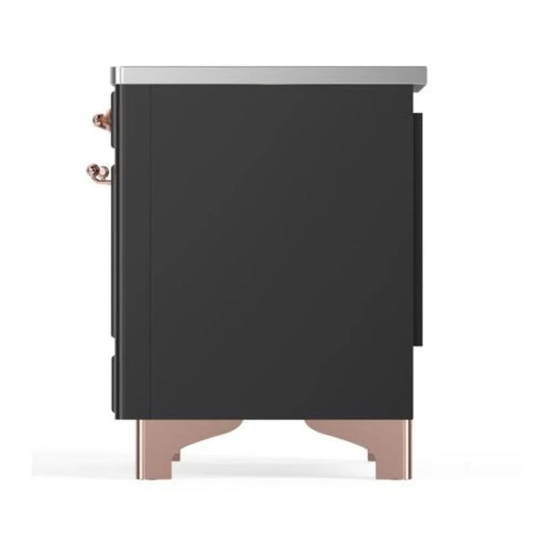 ILVE Majestic II 40" Induction Freestanding Range in Graphite Matte with Copper Trim, UMDI10NS3MGP