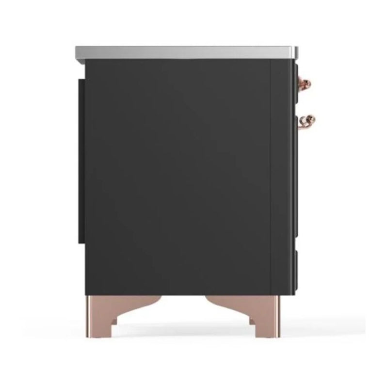 ILVE Majestic II 40" Induction Freestanding Range in Graphite Matte with Copper Trim, UMDI10NS3MGP
