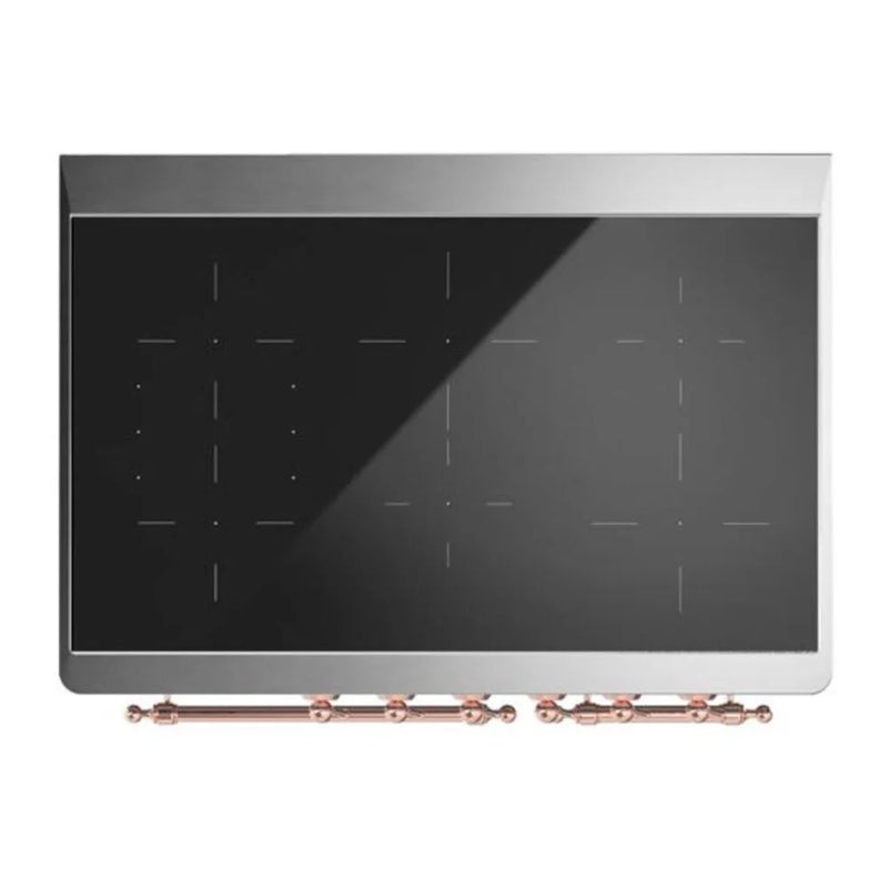 ILVE Majestic II 40" Induction Freestanding Range in Graphite Matte with Copper Trim, UMDI10NS3MGP