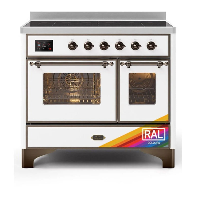 ILVE Majestic II 40" Induction Freestanding Range in RAL Color with Burnished Trim, UMDI10NS3RAB