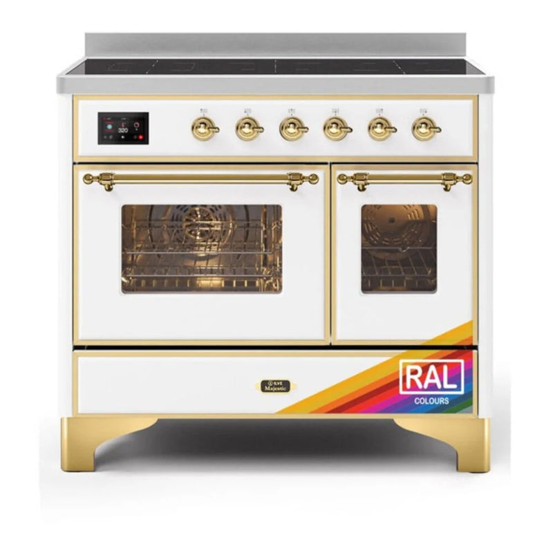 ILVE Majestic II 40" Induction Freestanding Range in RAL Color with Brass Trim, UMDI10NS3RAG