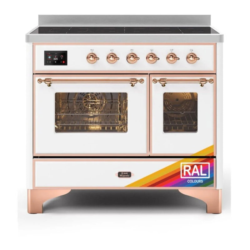 ILVE Majestic II 40" Induction Freestanding Range in RAL Color with Copper Trim, UMDI10NS3RAP
