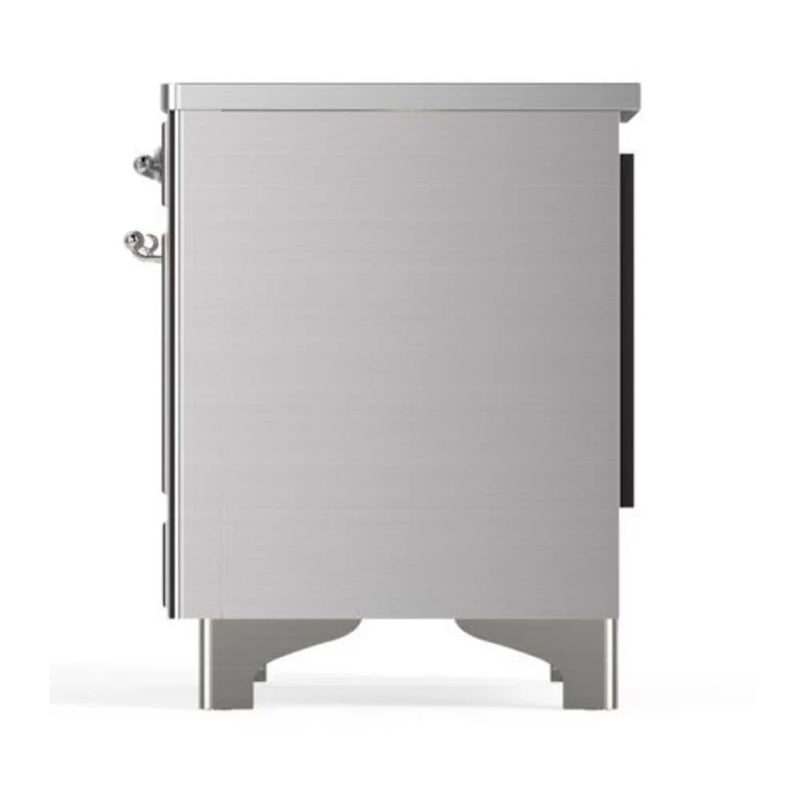 ILVE Majestic II 40" Induction Freestanding Range in Stainless Steel with Chrome Trim, UMDI10NS3SSC