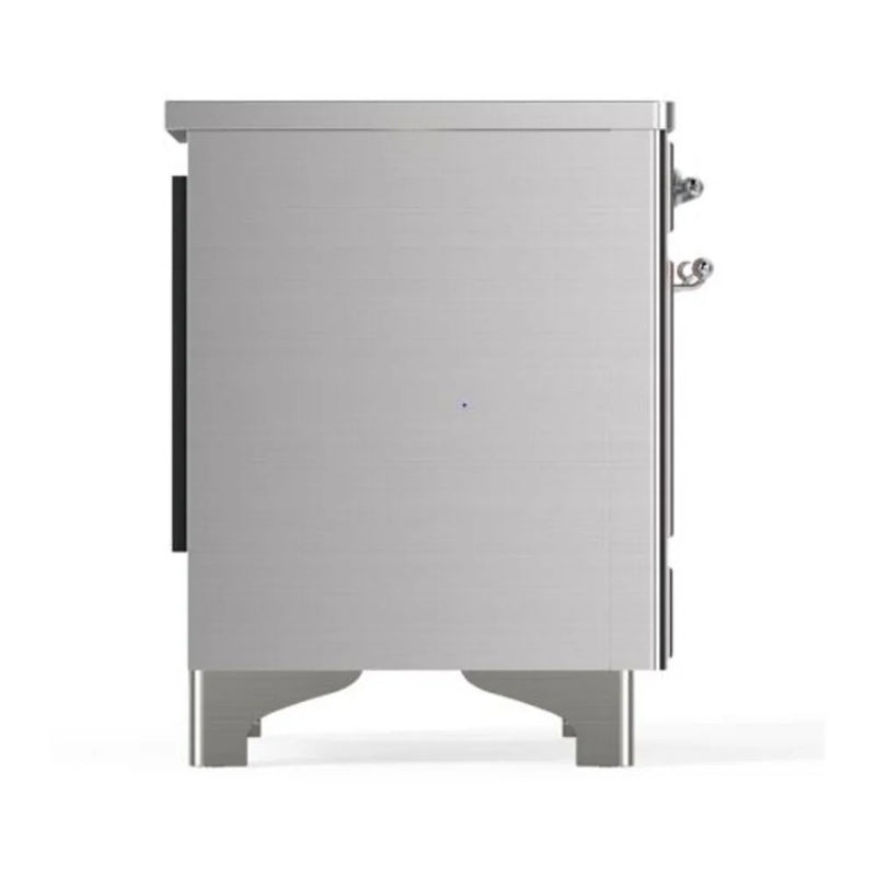 ILVE Majestic II 40" Induction Freestanding Range in Stainless Steel with Chrome Trim, UMDI10NS3SSC