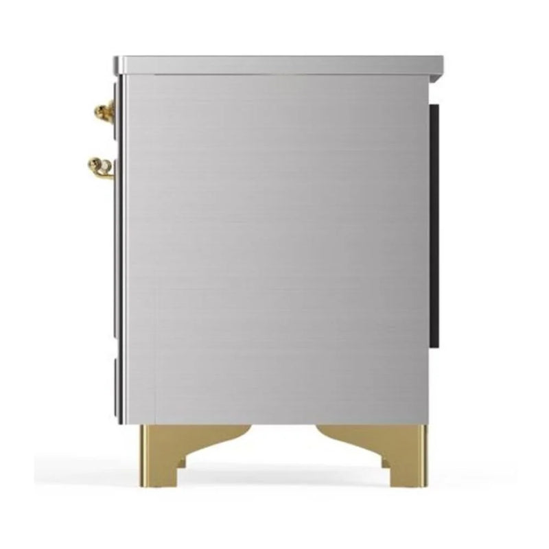 ILVE Majestic II 40" Induction Freestanding Range in Stainless Steel with Brass Trim, UMDI10NS3SSG