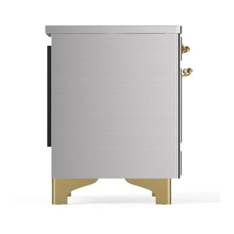ILVE Majestic II 40" Induction Freestanding Range in Stainless Steel with Brass Trim, UMDI10NS3SSG