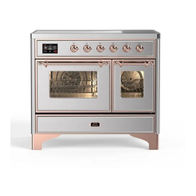 ILVE Majestic II 40" Induction Freestanding Range in Stainless Steel with Copper Trim, UMDI10NS3SSP