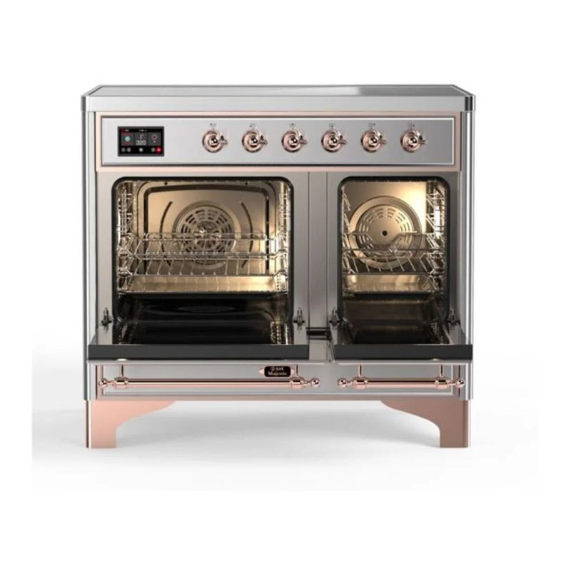 ILVE Majestic II 40" Induction Freestanding Range in Stainless Steel with Copper Trim, UMDI10NS3SSP