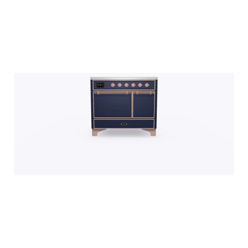 ILVE Majestic II 40" Induction Freestanding Range in Midnight Blue with Copper Trim, UMDI10QNS3MBP