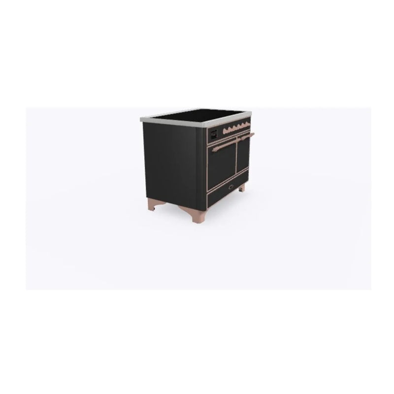 ILVE Majestic II 40" Induction Freestanding Range in Graphite Matte with Copper Trim, UMDI10QNS3MGP