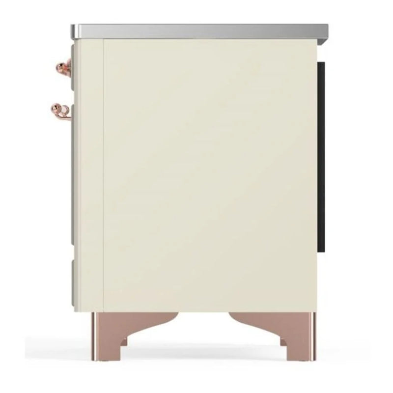ILVE Majestic II 36" Induction Freestanding Range in Antique White with Copper Trim, UMI09NS3AWP