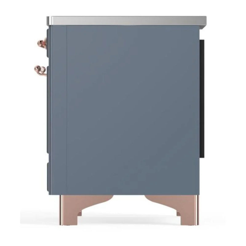 ILVE Majestic II 36" Induction Freestanding Range in Blue Grey with Copper Trim, UMI09NS3BGP