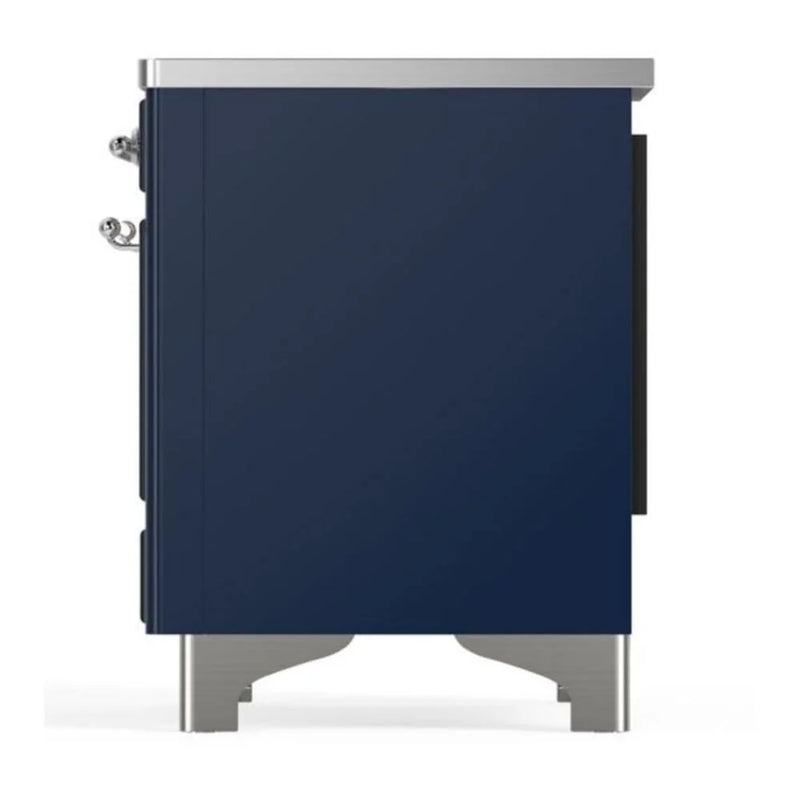 ILVE Majestic II 36" Induction Freestanding Range in Midnight Blue with Chrome Trim, UMI09NS3MBC