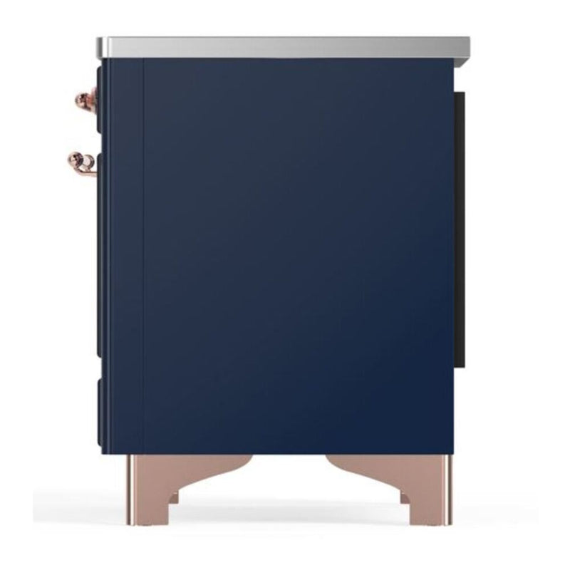 ILVE Majestic II 36" Induction Freestanding Range in Midnight Blue with Copper Trim, UMI09NS3MBP