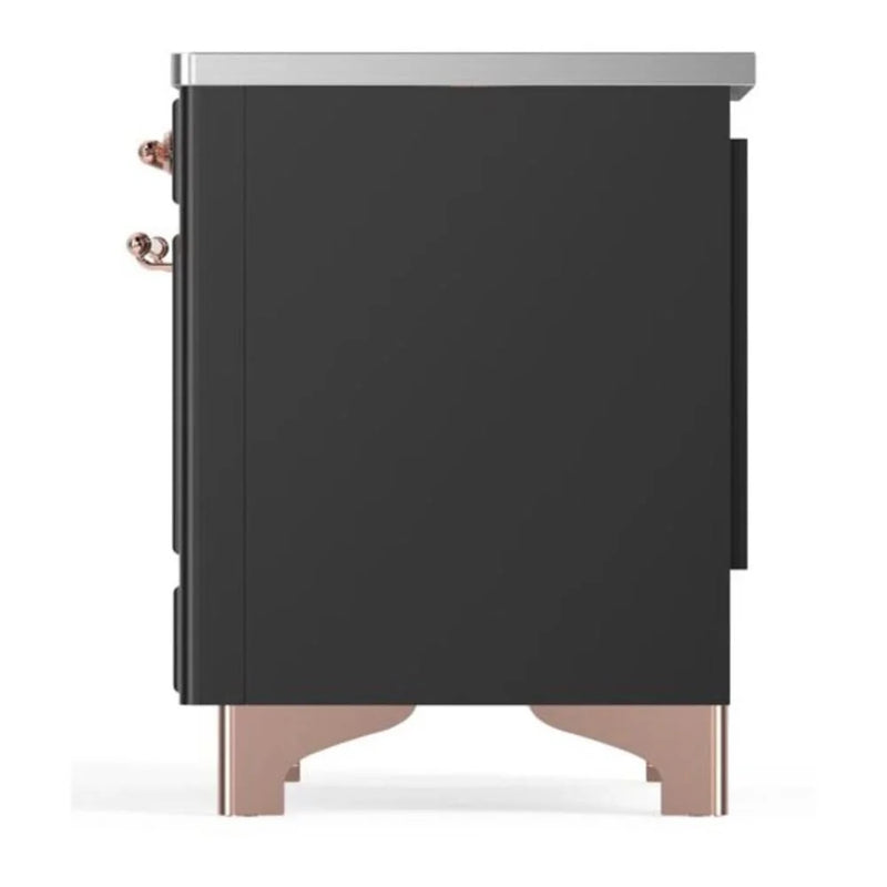 ILVE Majestic II 36" Induction Freestanding Range in Graphite Matte with Copper Trim, UMI09NS3MGP