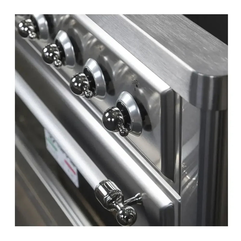 ILVE Majestic II 36" Induction Freestanding Range in Stainless Steel with Chrome Trim, UMI09NS3SSC