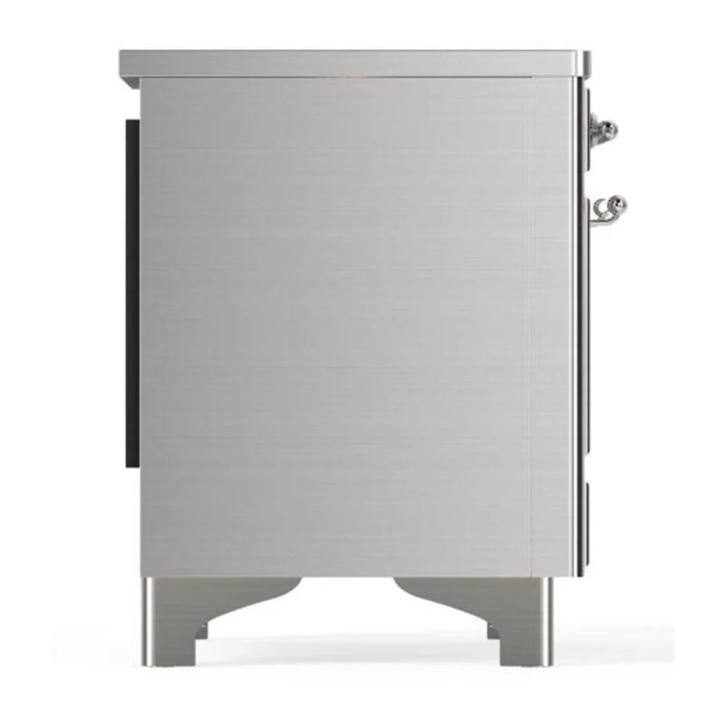 ILVE Majestic II 36" Induction Freestanding Range in Stainless Steel with Chrome Trim, UMI09NS3SSC