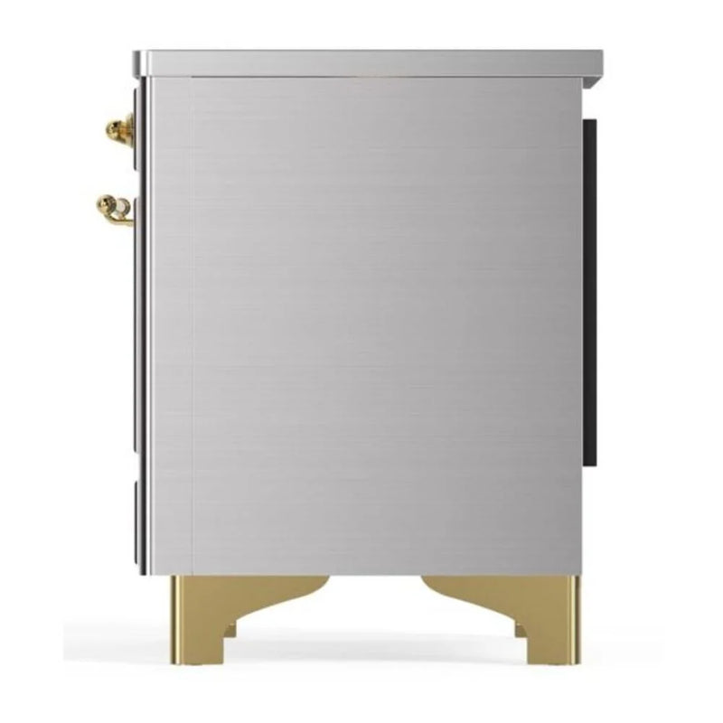 ILVE Majestic II 36" Induction Freestanding Range in Stainless Steel with Brass Trim, UMI09NS3SSG