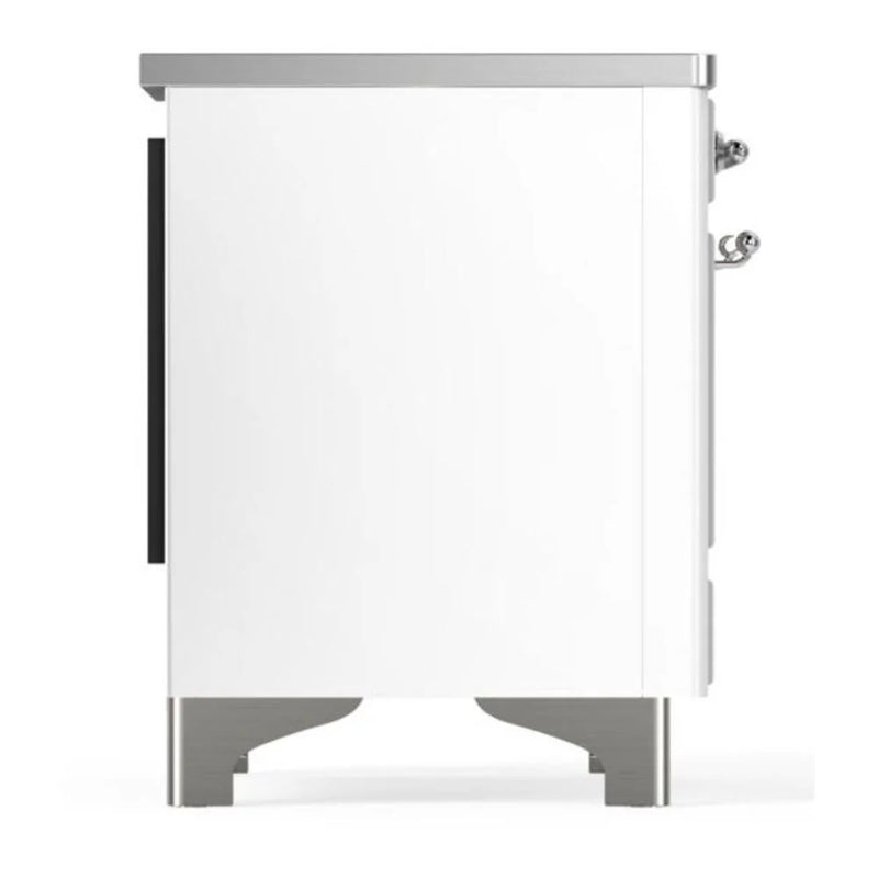 ILVE Majestic II 36" Induction Freestanding Range in White with Chrome Trim, UMI09NS3WHC