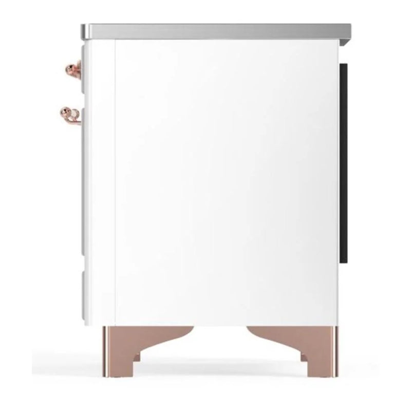 ILVE Majestic II 36" Induction Freestanding Range in White with Copper Trim, UMI09NS3WHP
