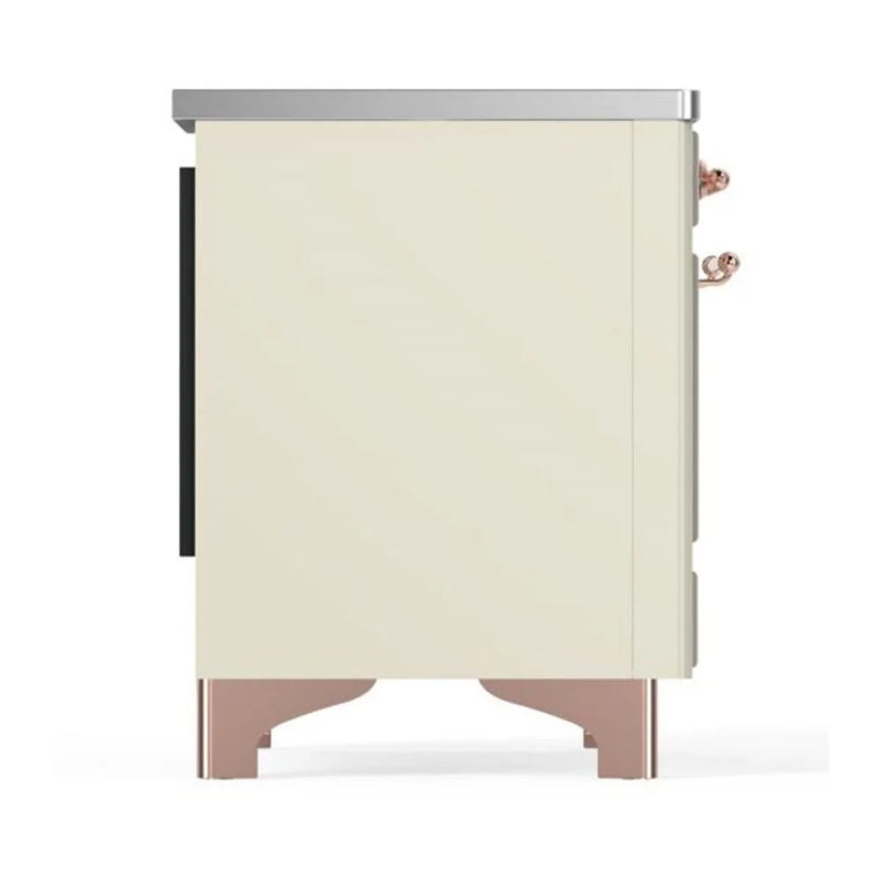 ILVE Majestic II 36" Induction Freestanding Range in Antique White with Copper Trim, UMI09QNS3AWP