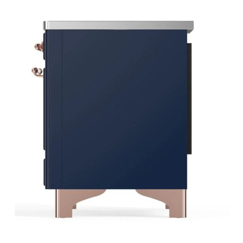 ILVE Majestic II 36" Induction Freestanding Range in Midnight Blue with Copper Trim, UMI09QNS3MBP
