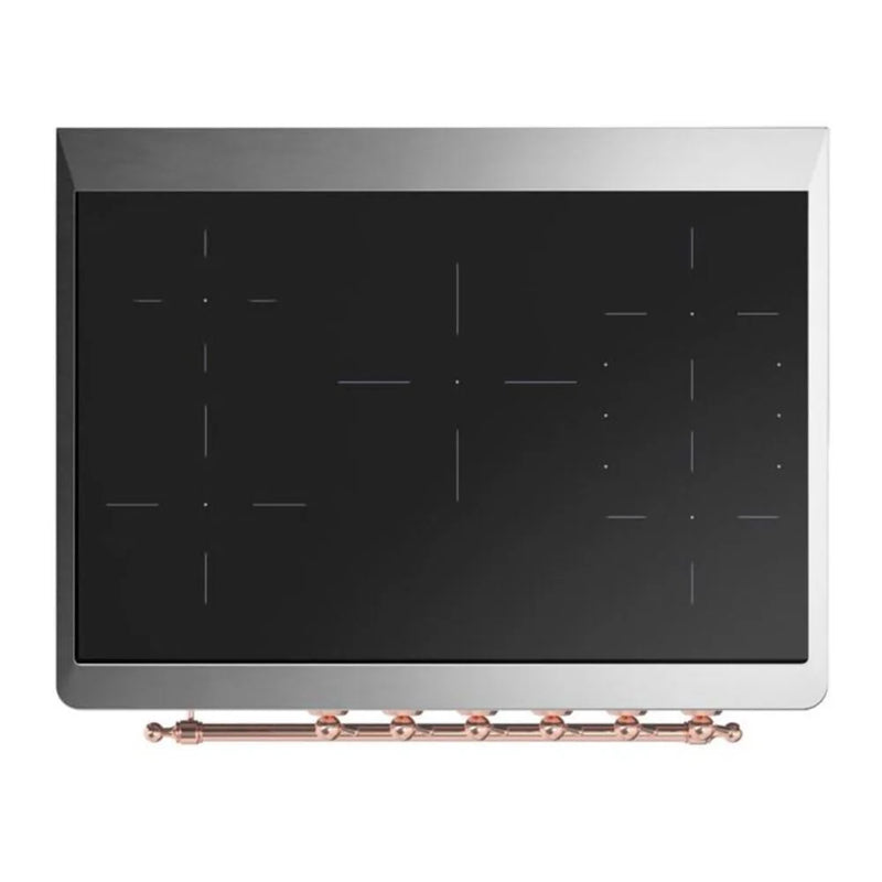 ILVE Majestic II 36" Induction Freestanding Range in Graphite Matte with Copper Trim, UMI09QNS3MGP