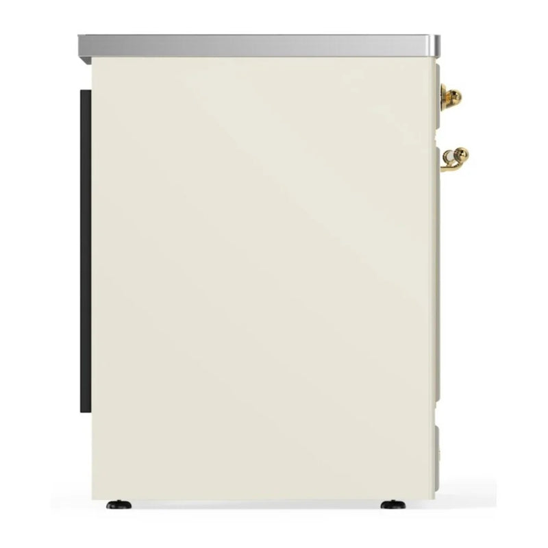 ILVE Majestic II 30" Induction Freestanding Range in Antique White with Brass Trim, UMI30NE3AWG