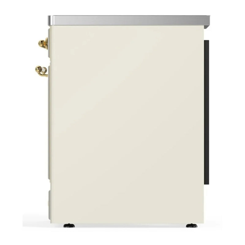 ILVE Majestic II 30" Induction Freestanding Range in Antique White with Brass Trim, UMI30NE3AWG