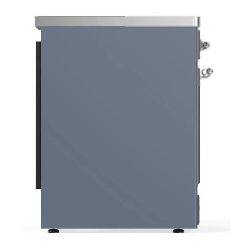 ILVE Majestic II 30" Induction Freestanding Range in Blue Grey with Chrome Trim, UMI30NE3BGC