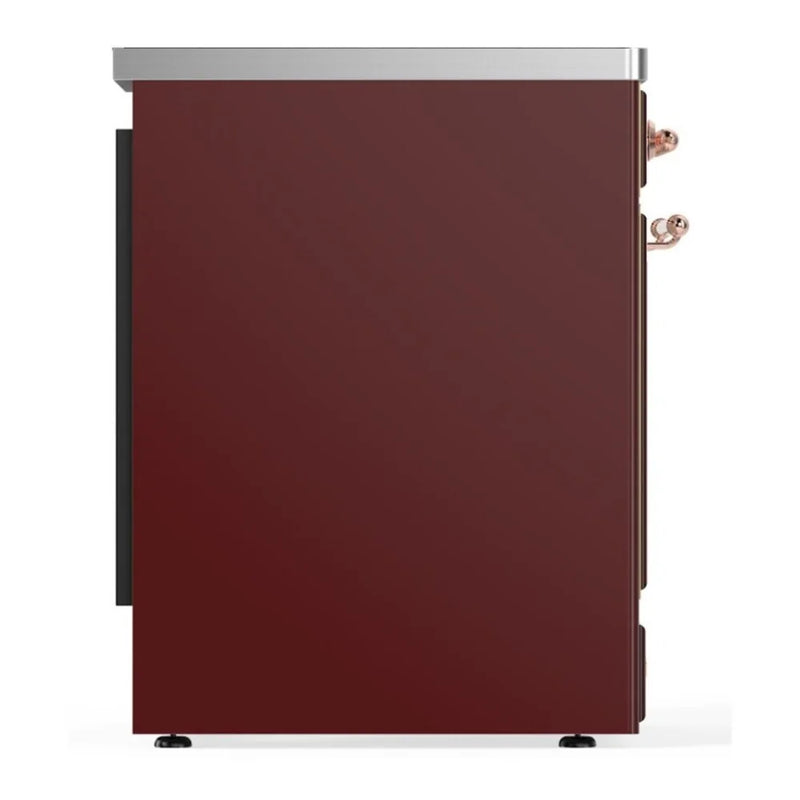 ILVE Majestic II 30" Induction Freestanding Range in Burgundy with Copper Trim, UMI30NE3BUP