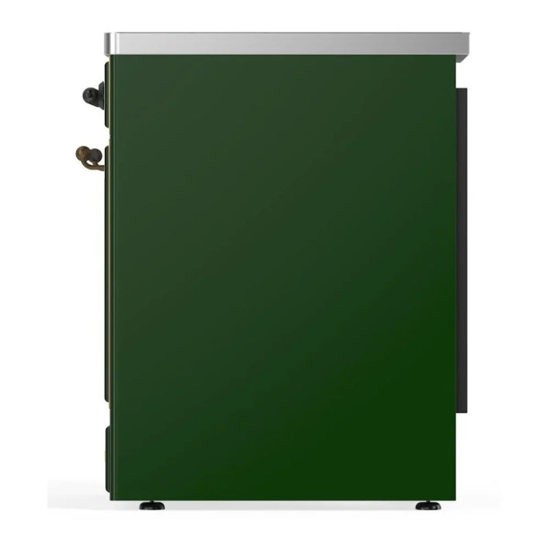 ILVE Majestic II 30" Induction Freestanding Range in Emerald Green with Burnished Trim, UMI30NE3EGB
