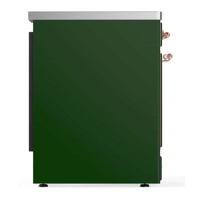 ILVE Majestic II 30" Induction Freestanding Range in Emerald Green with Copper Trim, UMI30NE3EGP