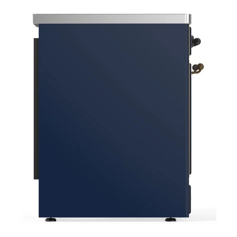 ILVE Majestic II 30" Induction Freestanding Range in Midnight Blue with Burnished Trim, UMI30NE3MBB