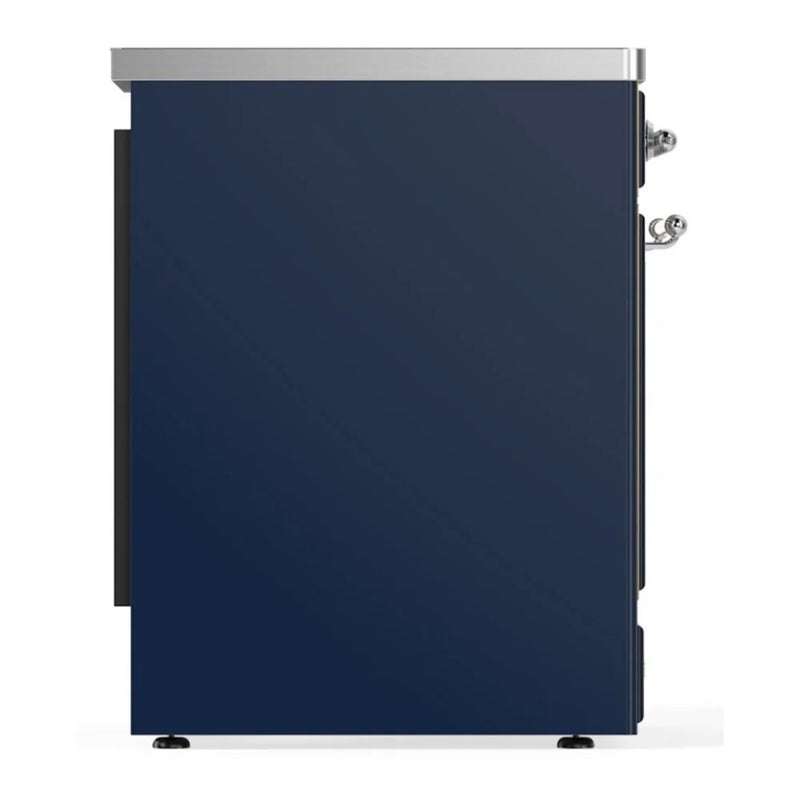 ILVE Majestic II 30" Induction Freestanding Range in Midnight Blue with Chrome Trim, UMI30NE3MBC